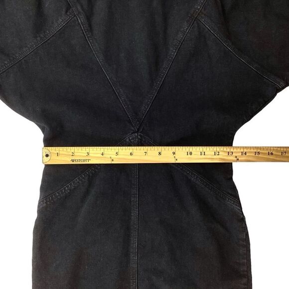 ISABEL MARANT ETOILE Size 34 (US XS) NWT Laure Robe Dress Faded Black Denim Gray - Picture 13 of 16